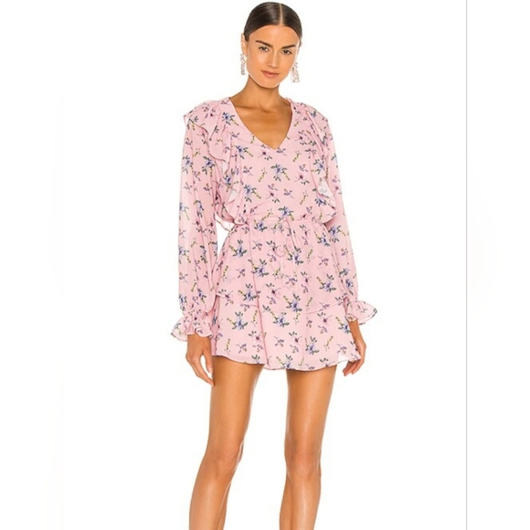 Yumi Kim by Revolve Pink Floral Dress Sz S - Picture 1 of 13